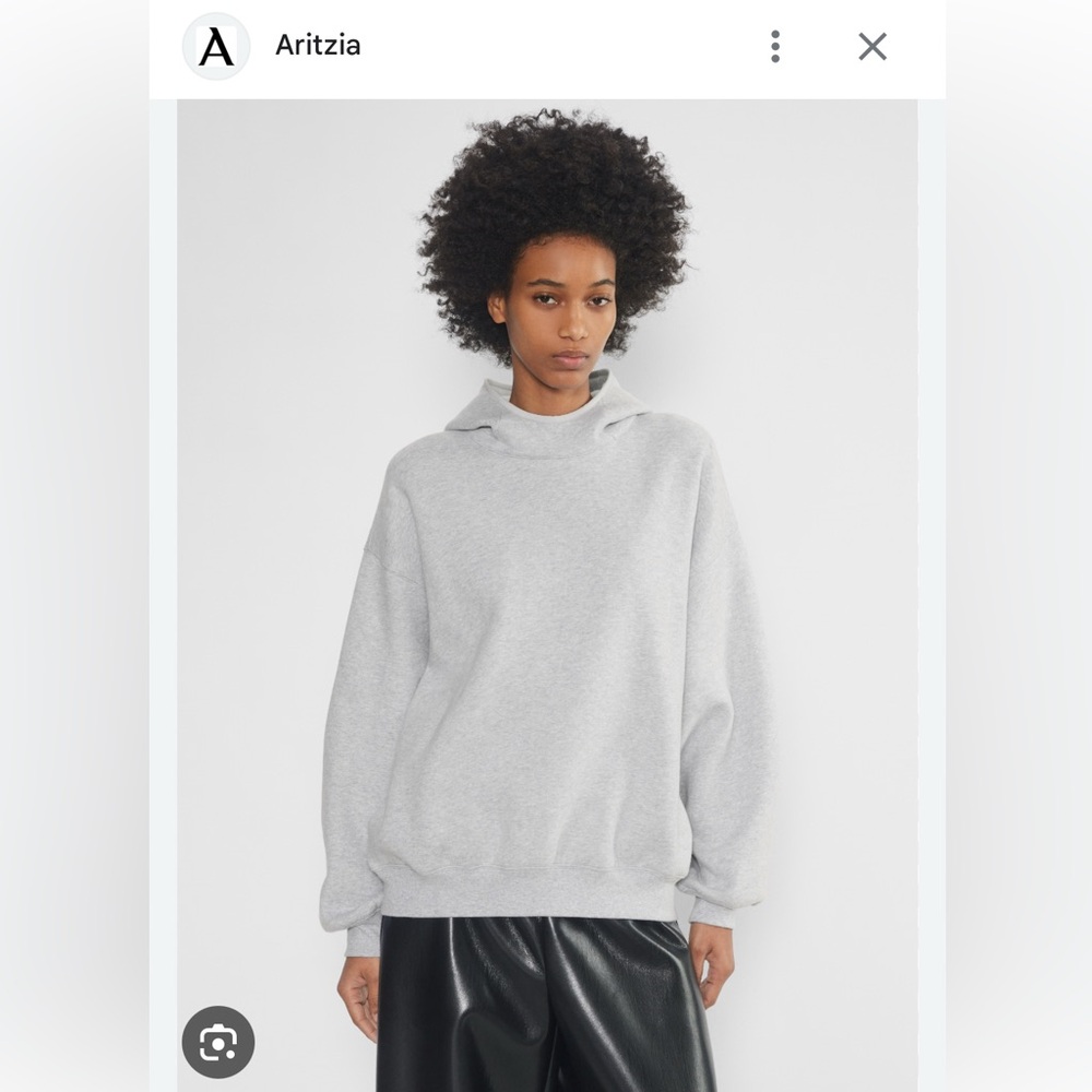 Aritzia Cozy Fleece Mega Snorkel Hoodie Gray XS